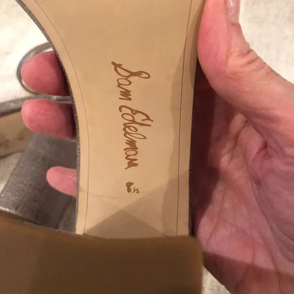 Sam Edelman Yaro Glitter Ankle Strap Heels - Picture 7 of 7